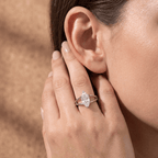 Lab grown marquise diamond ring in white gold setting