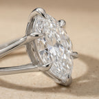 IGI certified marquise bridal ring close-up