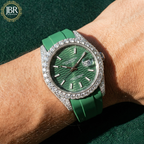 Iced Out Green Dial VVS Moissanite Hip Hop Automatic Luxury Watch JBR JEWELER