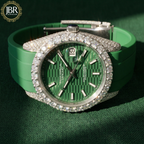 Iced Out Green Dial VVS Moissanite Hip Hop Automatic Luxury Watch JBR JEWELER