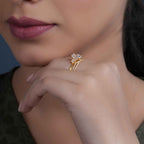 Infinity Three Stone Oval Cut Lab Grown Diamond Bridal Wedding Ring Sets - JBR Jeweler