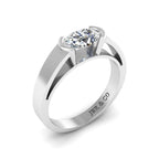 JBR Classic Solitaire Moissanite Oval Cut 14kt Solid Gold Ring - JBR Jeweler