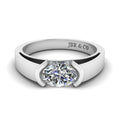 JBR Classic Solitaire Moissanite Oval Cut 14kt Solid Gold Ring - JBR Jeweler