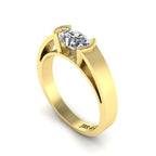 JBR Classic Solitaire Moissanite Oval Cut 14kt Solid Gold Ring - JBR Jeweler
