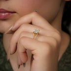 Split Band Cushion Cut Moissanite Diamond Solitaire Ring - JBR Jeweler