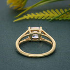 Split Band Cushion Cut Moissanite Diamond Solitaire Ring - JBR Jeweler