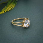 Split Band Pear Cut Moissanite Diamond Solitaire Ring - JBR Jeweler