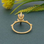 Knife edge Marquise Cut Moissanite Diamond Engagement Ring - JBR Jeweler