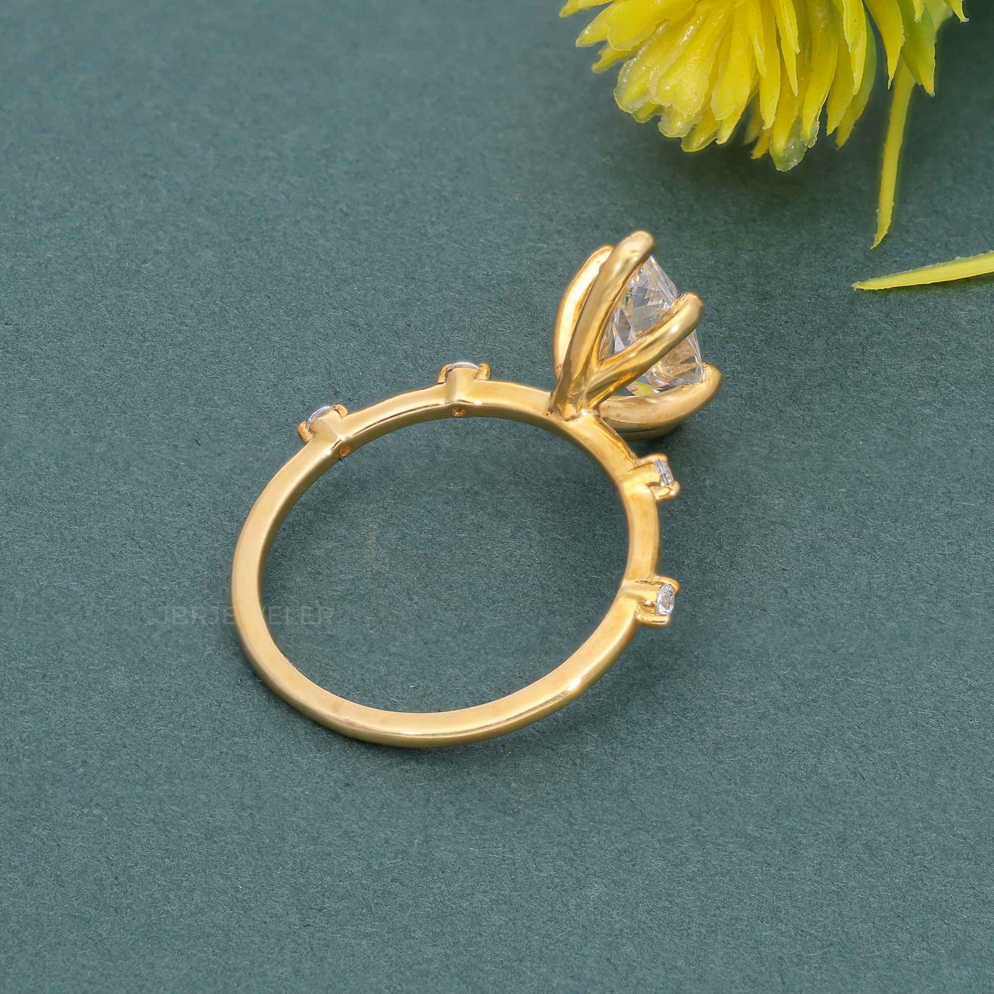 Knife edge Marquise Cut Moissanite Diamond Engagement Ring - JBR Jeweler