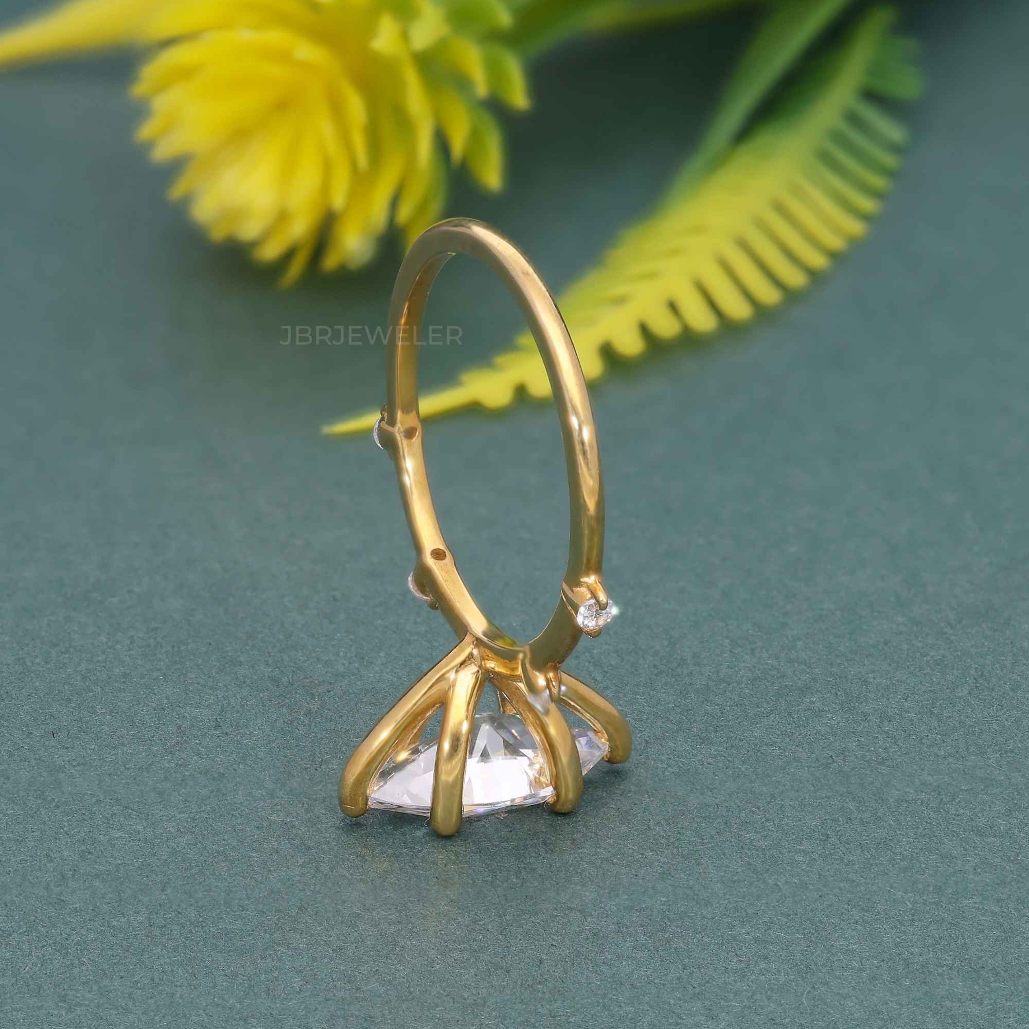 Knife edge Marquise Cut Moissanite Diamond Engagement Ring - JBR Jeweler