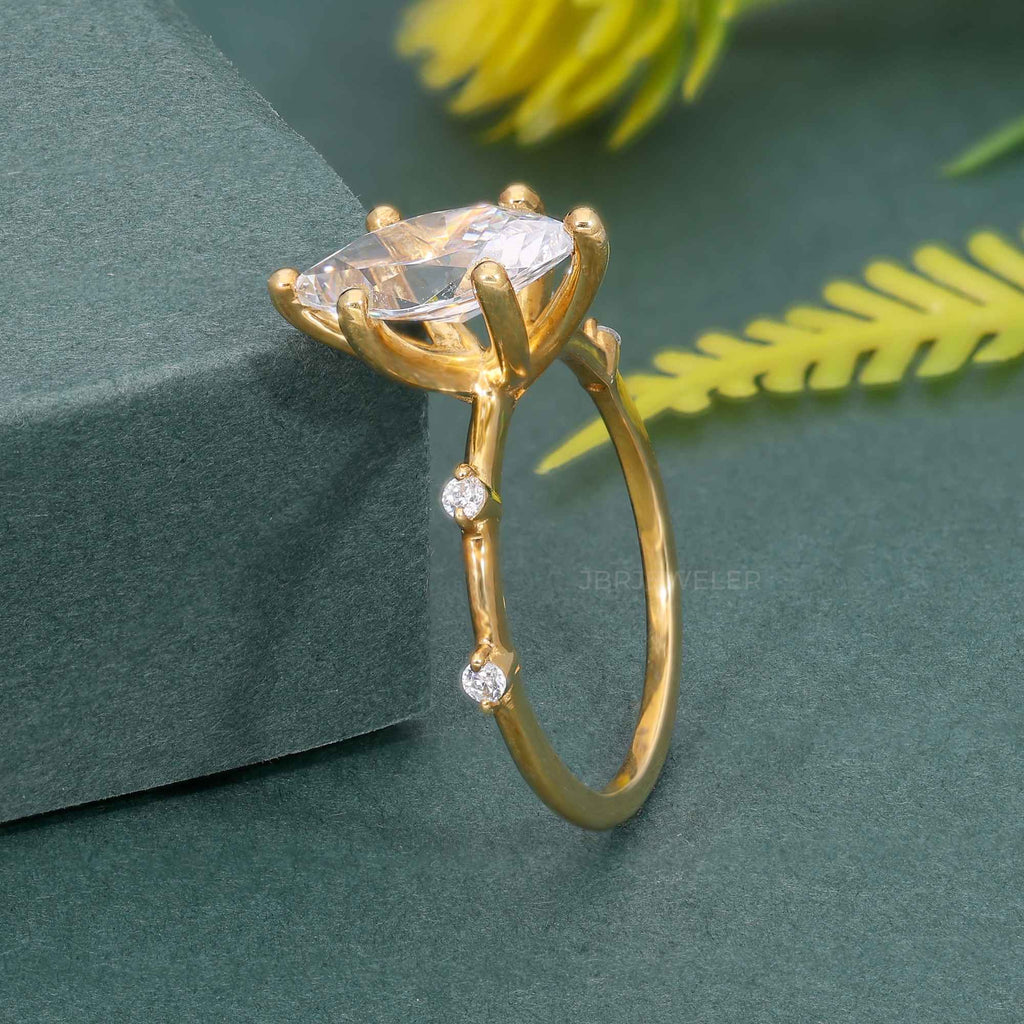 Knife edge Marquise Cut Lab Grown Diamond Engagement Ring - JBR Jeweler