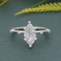 Knife edge Marquise Cut Moissanite Diamond Engagement Ring - JBR Jeweler