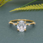 Knife edge Oval Cut Lab Grown Diamond Engagement Ring - JBR Jeweler