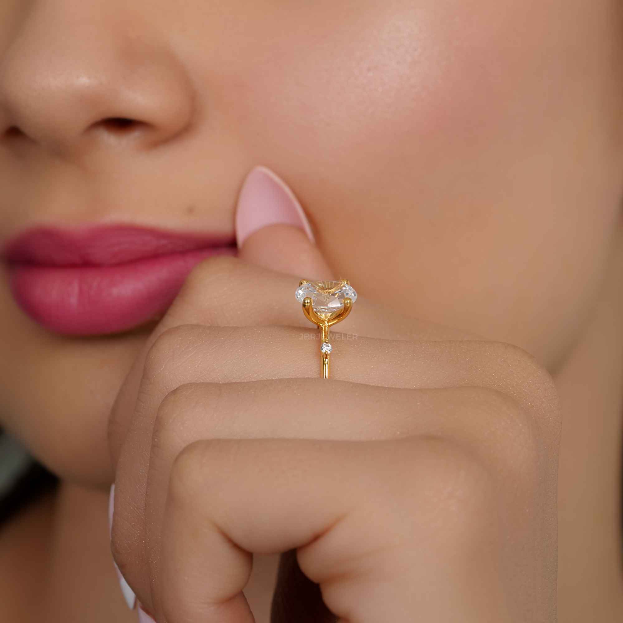 Knife edge Oval Cut Lab Grown Diamond Engagement Ring - JBR Jeweler