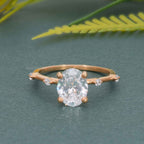 Knife edge Oval Cut Lab Grown Diamond Engagement Ring - JBR Jeweler