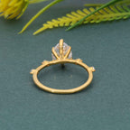 Knife edge Pear Cut Lab Grown Diamond Engagement Ring - JBR Jeweler