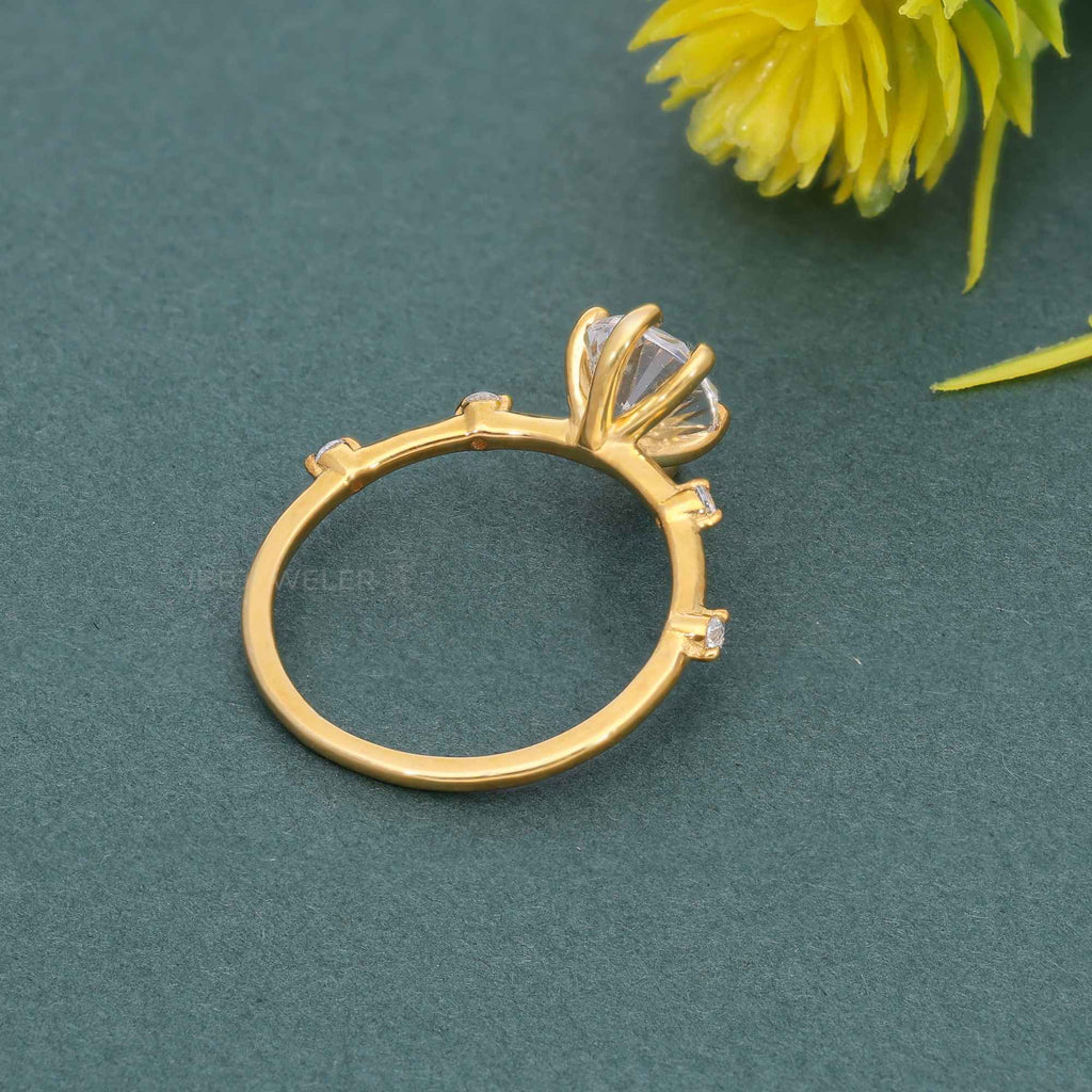 Knife edge Pear Cut Lab Grown Diamond Engagement Ring - JBR Jeweler