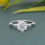 Knife edge Round Cut Lab Grown Diamond Engagement Ring - JBR Jeweler