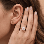 Eco-conscious lab diamond ring lifestyle shot