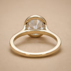 Lab grown diamond wedding ring top angle