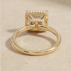 Lab grown diamond bridal jewelry ring top view