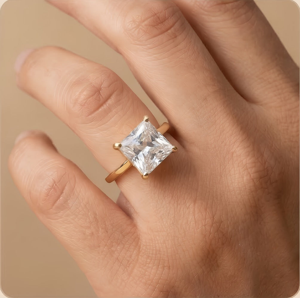 Vintage-inspired art deco ring gift for bride to be