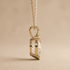 Lab Grown Oval Diamond Pendant Necklace Solitaire