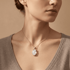 Lab Grown Oval Diamond Pendant Necklace Solitaire