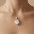 Lab Grown Oval Diamond Pendant Necklace Solitaire