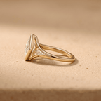 Lozenge diamond engagement ring


