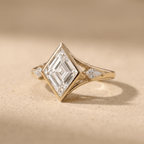 Three stone lab diamond ring