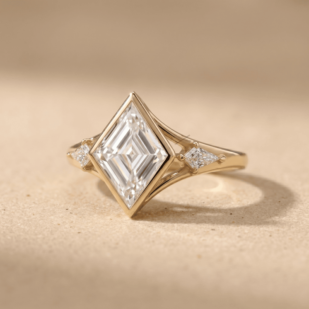 Three stone lab diamond ring