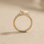 Lozenge diamond engagement ring

