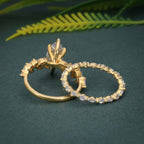 Marquise Cut Moissanite Diamond Engagement Ring Set Unique Bridal Set - JBR Jeweler