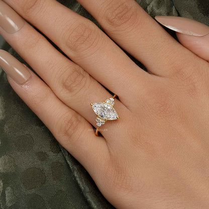 Muse Marquise Cut Lab grown Diamond Engagement Ring