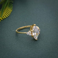 Muse Marquise Cut Moissanite Diamond Engagement Ring