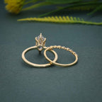 Marquise Cut Solitaire Moissanite Diamond Wedding Bridal Ring Sets - JBR Jeweler
