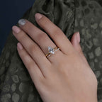 Marquise Cut Solitaire Moissanite Diamond Wedding Bridal Ring Sets - JBR Jeweler