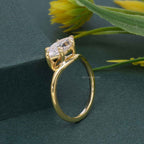 Curved EW Marquise Cut Moissanite Engagement Ring - JBR Jeweler