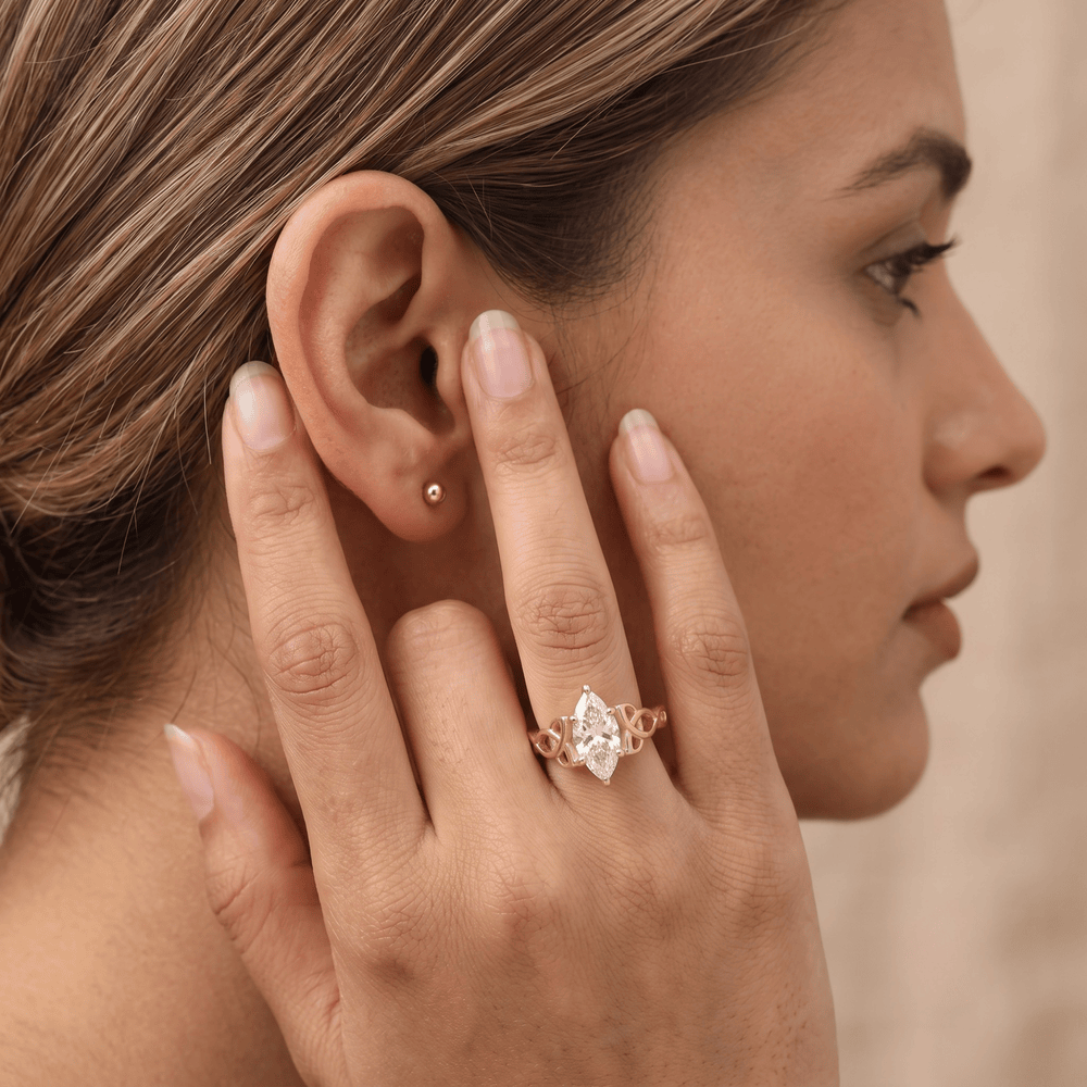 Celtic bridal ring gift for mom lifestyle shot