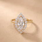 Minimalist marquise engagement ring for everyday wear