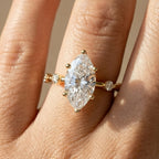 Marquise cut lab grown diamond ring for a romantic gift