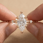 Marquise cut lab diamond promise ring for women