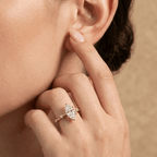 Modern dainty lab diamond ring for women