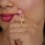 Marquise Lab Grown Diamond Engagement Ring With Accent Stone - JBR Jeweler