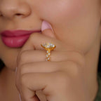 Marquise Moissanite Diamond Engagement Ring With Accent Stone - JBR Jeweler