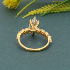 Marquise Lab Grown Diamond Engagement Ring With Accent Stone - JBR Jeweler