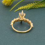 Marquise Moissanite Diamond Engagement Ring With Accent Stone - JBR Jeweler
