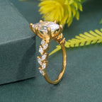 Marquise Lab Grown Diamond Engagement Ring With Accent Stone - JBR Jeweler