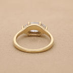 Marquise East West diamond ring top view
